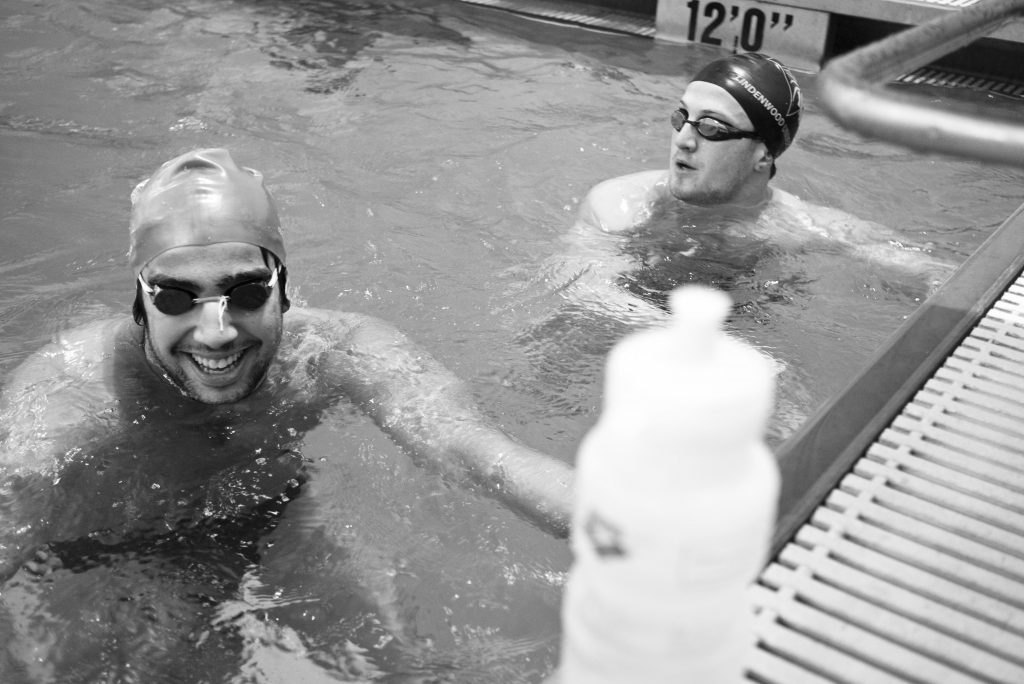 Yannis from France at swim practice
